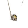 Compass Necklace Women's Gold-plated High-grade Black Agate Round