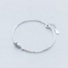 S925 Silver Bracelet Women's Trendy Japanese And Korean Style Cute Cat Bracelet