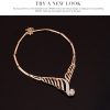 Four-piece Jewelry Set Fashion Alloy Necklace Earrings Bracelet