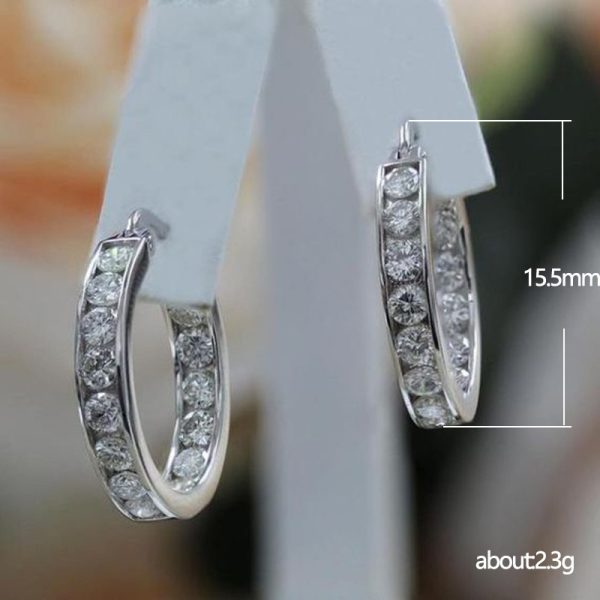Fashion Zircon Feminine Personality Circle Earrings