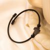 Titanium Steel Retro With Opening Adjustable Cross Bracelet