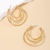 Ins Style Metal Multi-layer Circle Women's Earrings