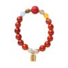 Natural Dragon Pattern Agate Bracelet Nine Purple Fire Dragon Year Zodiac