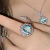 Micro-inlaid Zirconium Eye-catching Luxury Ring Female Plated 18K