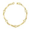 S925 Silver Fashion Refined And Simple Two-tone Chain Bracelet