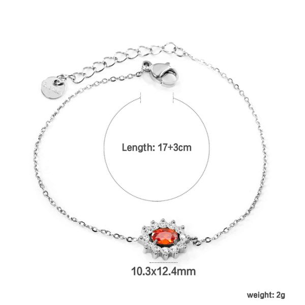 European And American Fashion Round Drop-shaped Stainless Steel Bracelet For Women