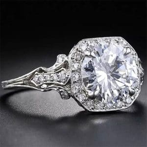 Women's Fashion Personality Eight Arrows Zircon Ring