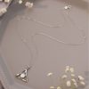 925 Silver Pendant White Round Opal Necklace