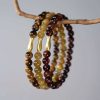 Tigereye Small Fish Pendant Handmade Beaded Bracelet