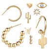 Hot Sale Alloy Fishtail Pineapple Fruit Earring Set