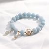 Aquamarine Freshwater Pearl Bracelet For Women