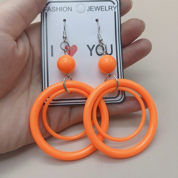 High Sense Hollow Out Stitching Circle Ear Rings Female