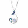 Japanese And Korean Style Fashion Artistic HAILANG Girl Heart Blue Clavicle Cross Chain