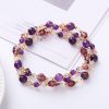 Fashion Colorful Tourmaline Three-ring Bracelet For Women