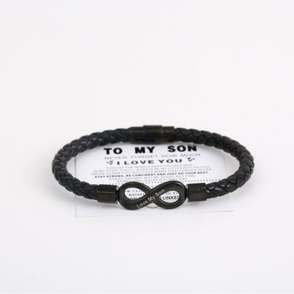 Bracelet 8 Words Infinite Symbol Stainless Steel