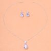 Simple Jewelry Set Bride Necklace And Earrings Suite