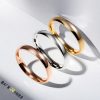 Women's Korean-style Elegant 3mm Simple Bracelet Arc Titanium Steel Ring