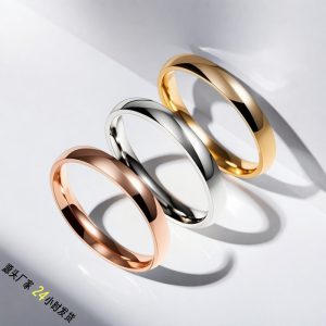 Women's Korean-style Elegant 3mm Simple Bracelet Arc Titanium Steel Ring