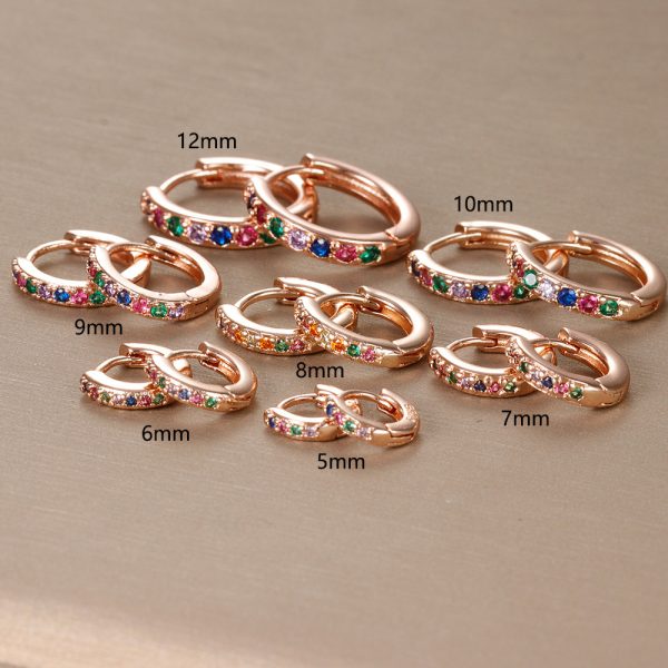 European And American Diamond Circle Ear Studs Personality Fashion