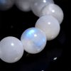 Natural Blue Moonlight Round Bead Bracelet In White