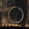14K Gilded Natural Crystal Blue Moonstone Bracelet For Women