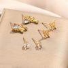 Special-interest Design Women's Cute Liquid Butterfly Earrings 6-piece Set