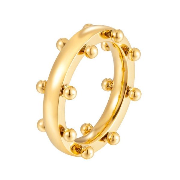 Fashion Cool Ring Golden Smooth Minimalist