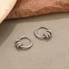 Sterling Silver Circle Ear Buckle Female Temperament Detachable