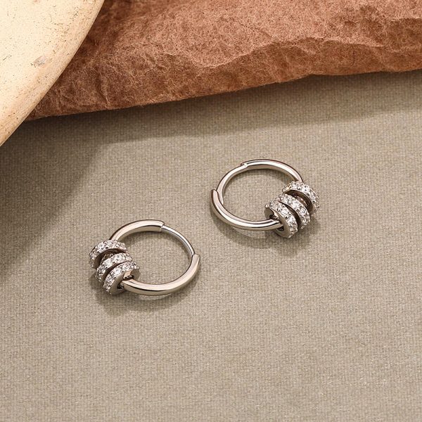Sterling Silver Circle Ear Buckle Female Temperament Detachable