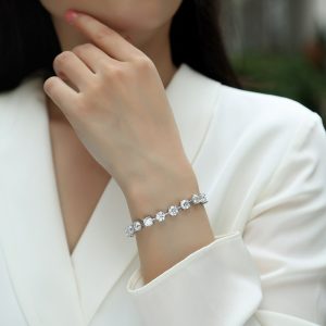 65mm Moissanite 1 Karat Time Bracelet