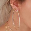 Large Circle Exaggerated Statement Full Diamond Earrings