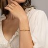 Simple Opening Stainless Steel Twisted Flower Button Love Bracelet