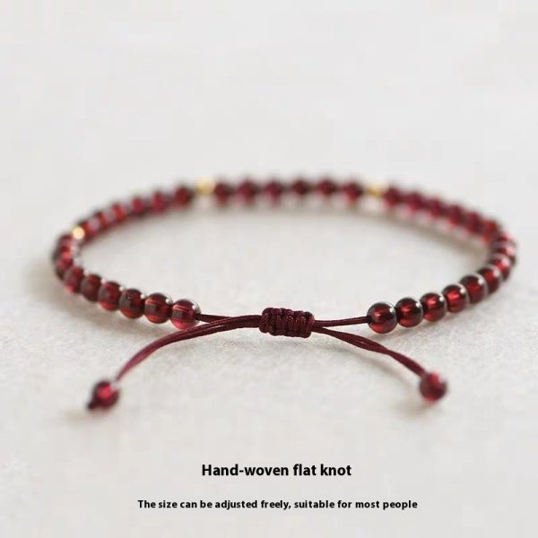 Hand-woven Garnet New Chinese Bracelet