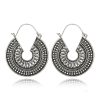 Ethnic Style Flower Basket Circle Earrings