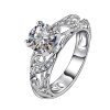 Zircon Ring Colorful Gold Four Claw Diamond