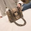 Stone chain shoulder bag