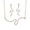Snake-shaped Jewelry Set Alloy Inlay