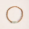 Olive Nut Bamboo Joint Hetian Jade Single Circle Bracelet Female