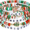 Christmas 6-pack Cute Elk Polymer Clay Bracelet Bracelet Suit