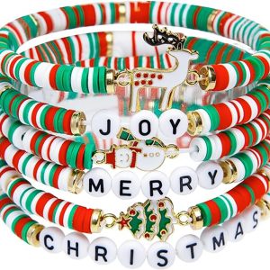 Christmas 6-pack Cute Elk Polymer Clay Bracelet Bracelet Suit