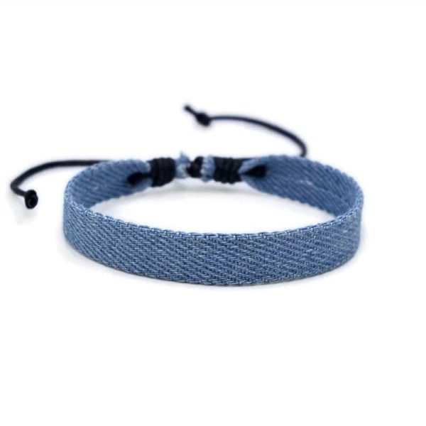 National Style Denim Fabric Bracelet Carrying Strap