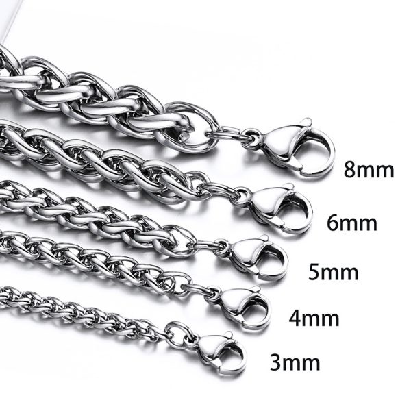 Men's And Women's Keel Flower Basket Stainless Steel Chain