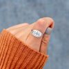 S925 Sterling Silver Flowers Epoxy Oil Zircon Ring For Women