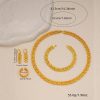 5pcs Retro Elegant 18k Gold Maple Leaf Women's Jewelry Set, Temperament Bridal Jewelry