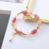 Strawberry Crystal Sweet Bracelet With A Little Heart