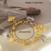 Light Luxury Graceful Personality Two-color Copper Plating Peach Heart Bracelet