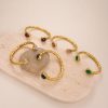 18K Real Gold Plated Titanium Steel INS Fashion Exquisite Zircon Opening Bracelet