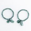Natural Emerald Blue Water Lucky Cat Peace Buckle Hand Weaving Bracelet