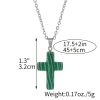 Natural Stone Agate Stone Cross Pendant Necklace