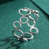 S925 Silver Advanced Special-interest Design Circle Simple Bracelet Ring For Women